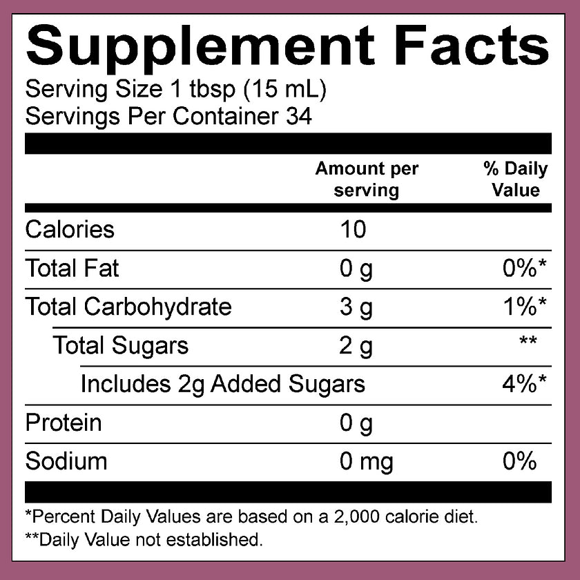 17oz Honest Elderberry Syrup (12 BOTTLE CASE) - WHOLESALE