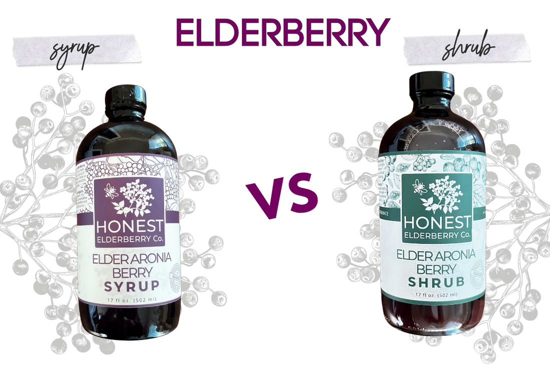 Elder Aronia Syrup Vs. Elder Aronia Shrub